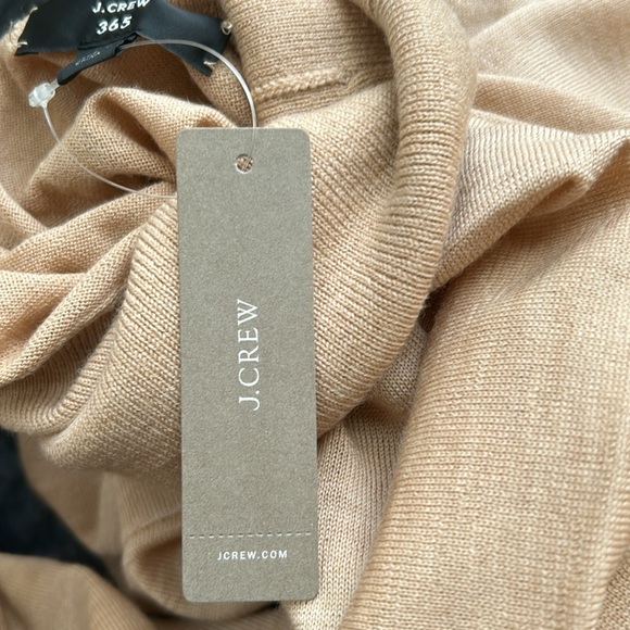 NWT J.Crew Merino Wool Heather Camel Side Slit Turtleneck - Picture 12 of 13